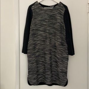 Vince Tweed Knit Colorblock Dress.
